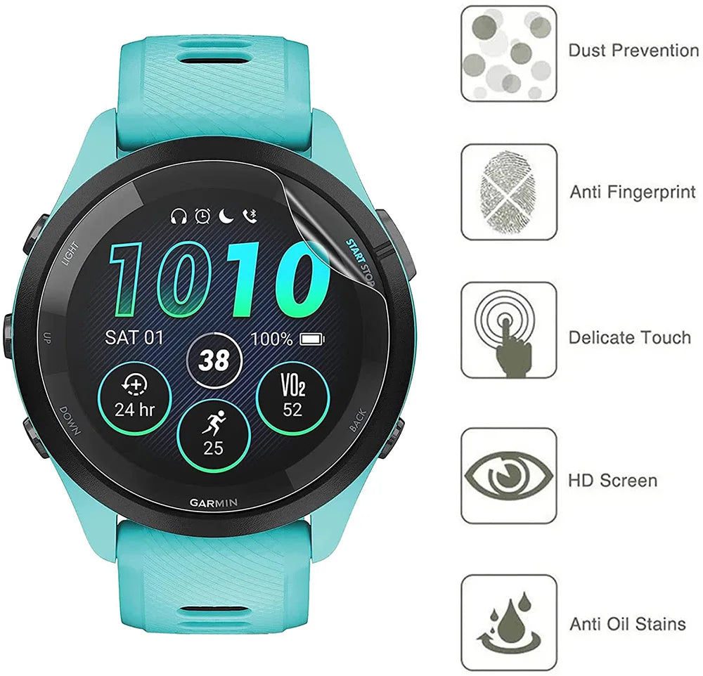 Protector Film for Garmin Forerunner 965 955 265 255 245 Screen Protector for Garmin Forerunner 945 935 745 235 165 55 45 Film Qme