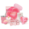 Pink Bath Fragrance Contains Bombs Hair Band Cup Scented Candle Etc Qme 1Set Boxed 9-Piece