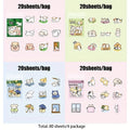 80 Sheets/4Bag Cute Pet Life Theme PET White Ink Stickers, Suitable for DIY, Scrapbooking, Phone Cases, Notebooks & Other Decor Qme A
