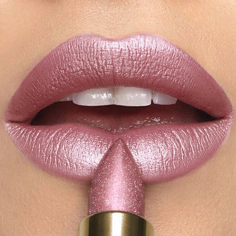 16 Colors Metallic Glitter Shiny Lipstick Lip Tint Waterproof Senior Qme 115