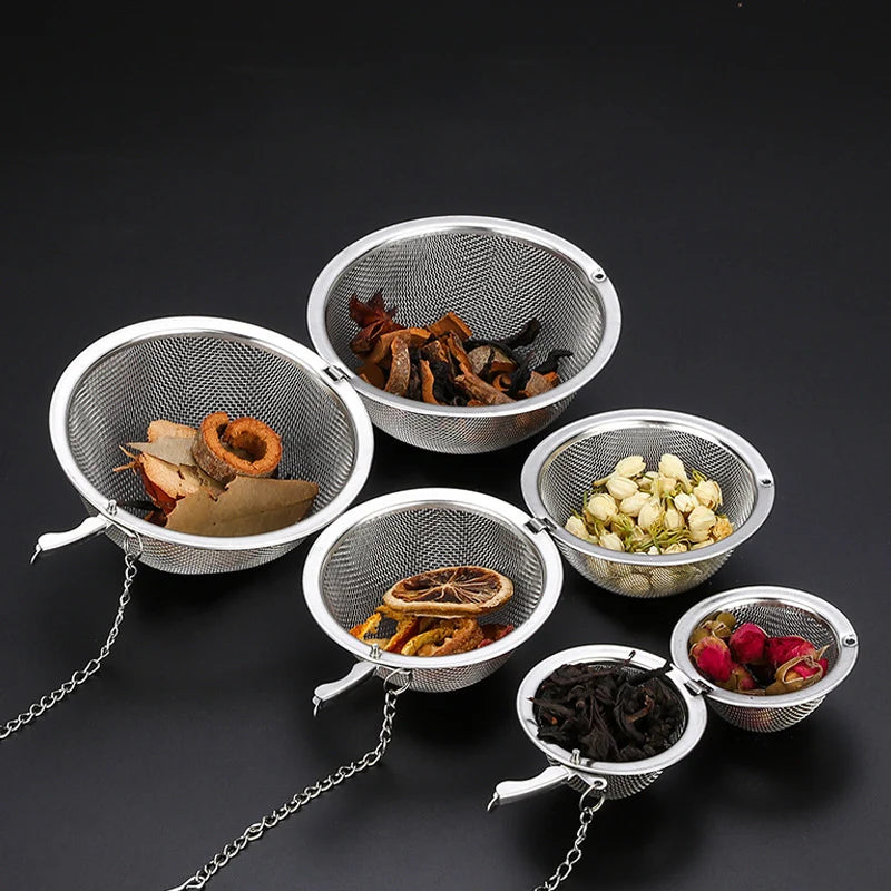 Stainless Tea Infuser Sphere Locking Spice Tea Ball Strainer MeshTea Filter Tool. Qme