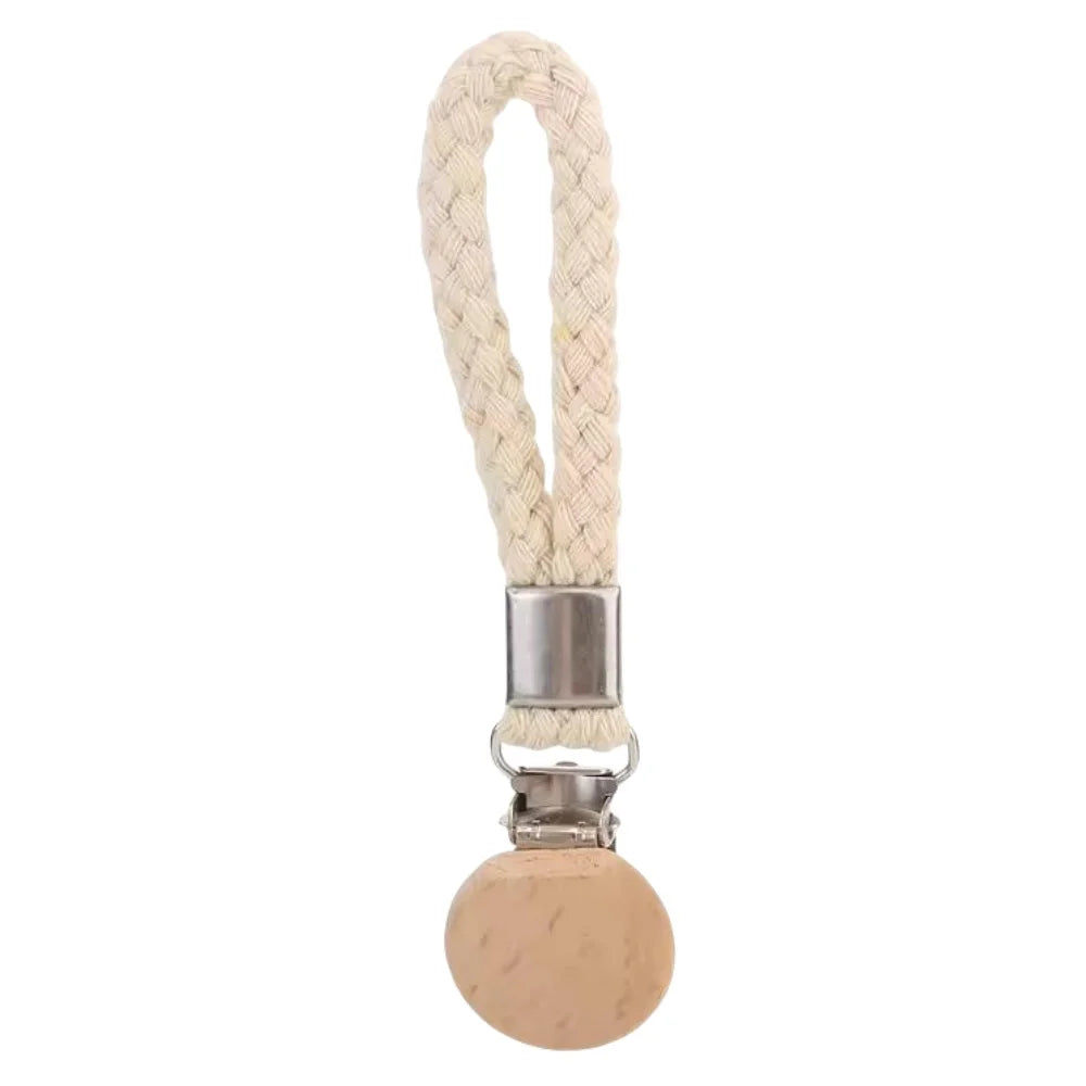 1-8PCS Towel Hanging Clips woven Cotton rope Bathroom wood round head Metal Hanging Clips For Home Towel Clothes Storage Hook Qme 1pcs Beige