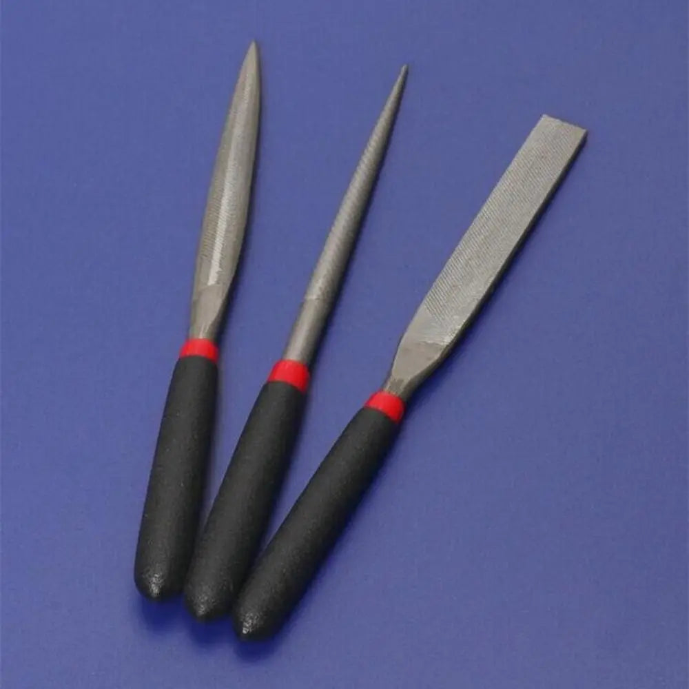 Set Hand Tool Small Steel Files Craft Carpentry Tools Needle Flat File Flat File 118mm Length Needle Filing Metal Qme