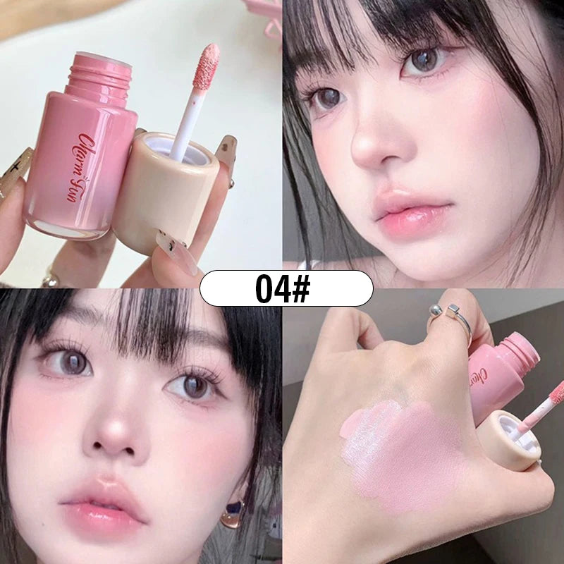 6Colors Pink Brightening Liquid Concealer Pearl White High Gloss Multi-Purpose Highlighting Moisturizing Cover dark circles/acne Qme 04
