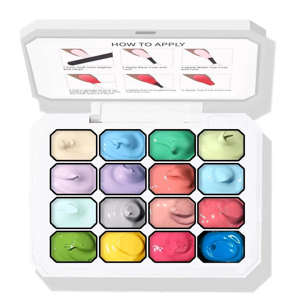 16Grids Pat Painting Gel Nail Polish UV LED Soak Off Varnish Blooming Qme