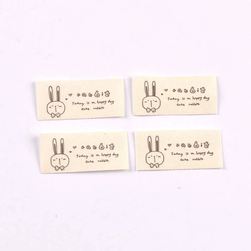 50Pcs 10-53mm Assorted "Handmade" Cute Animal Fabric Labels, Sew On Tags for DIY Clothes Crafts cp4317 Qme 45x20mm-9
