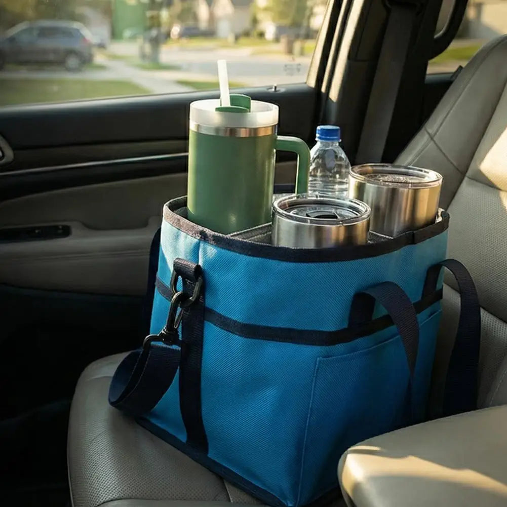 Bottle Carrier Bag Car Drink Multiple Tumbler Caddy Large Capacity Qme