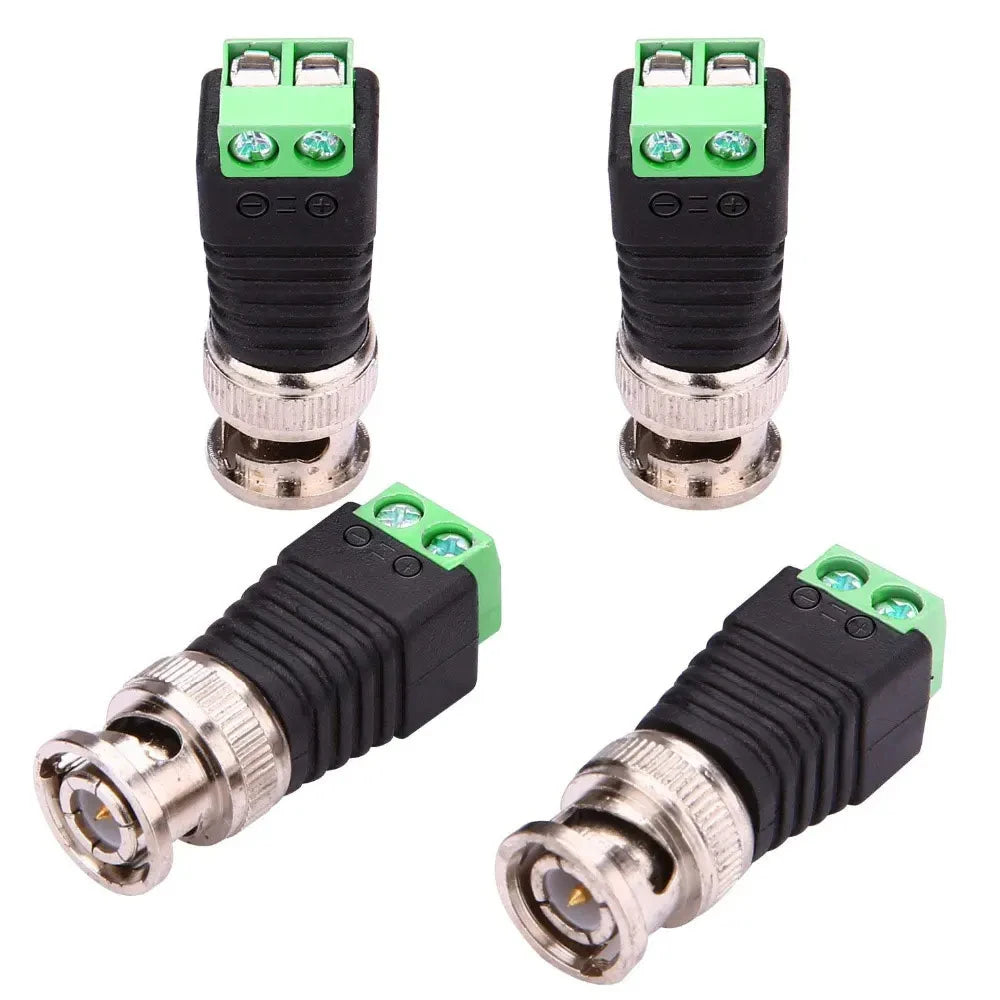 50PSC BNC Connectors DIY for Surveillance Camera CCTV System Accessories Coax CAT5 Qme