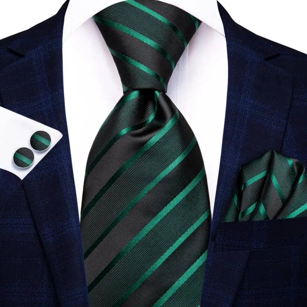 Dark Green Paisley Plaid Tie Men Groom Wedding Sage Mint Necktie