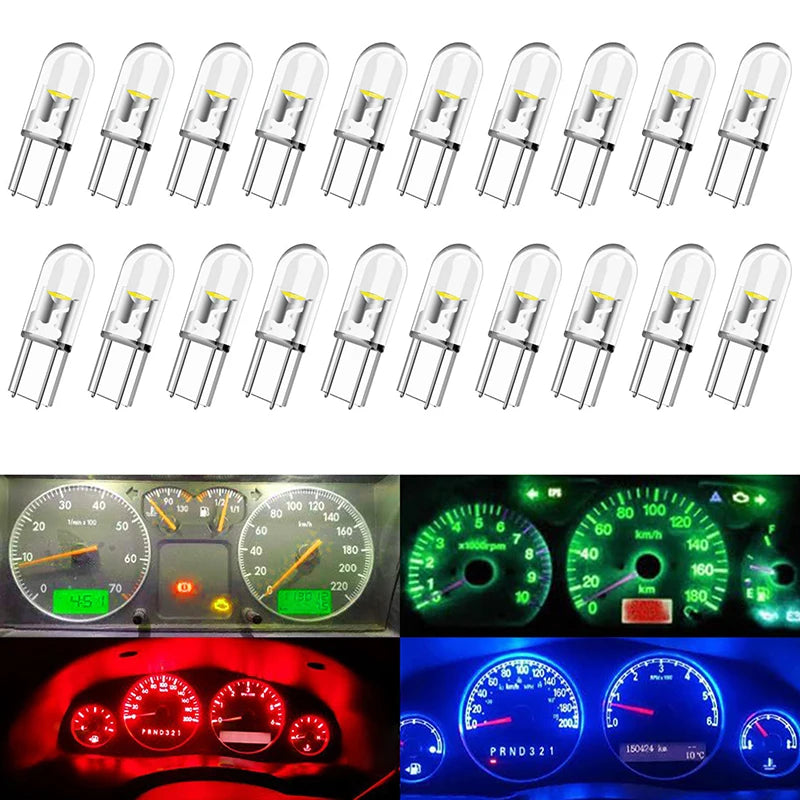 T5 LED Bright Cob Lights Wedge Dashboard Gauge Car Warning Indicator Qme