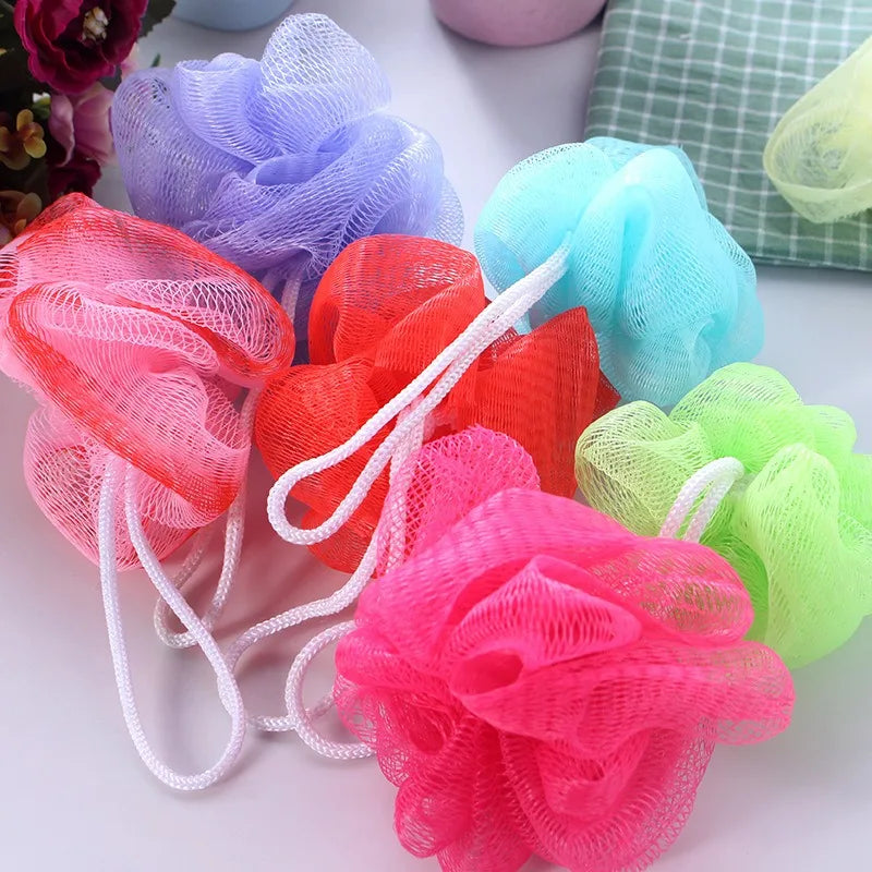 10Pc Color Random Bath Shower Soap Bubble Body Wash Exfoliate Puff Sponge Mesh Net Ball Bath Brushes Random Color Wholesale Qme