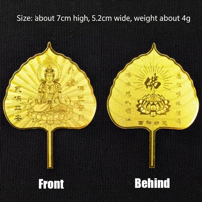 Gold Foil Guanyin Card Peace Blessing Good Luck Wishes Scratch Qme B