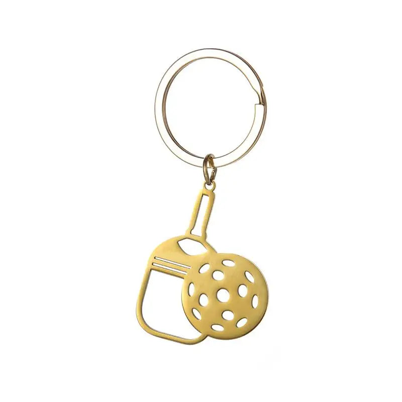 Pickleball Racket Keychain Pendant Team Sports Player Fans Stainless Steel Jewelry Women Men Gifts Qme 04