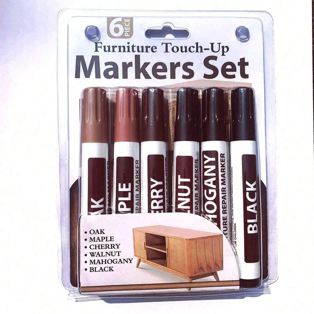 6-21Pcs Furniture Touch Up Kit Markers Markers Crayons Filler Sticks Paint Pen Wooden Damaged Scratch Repair Pens Qme 6 pcs set