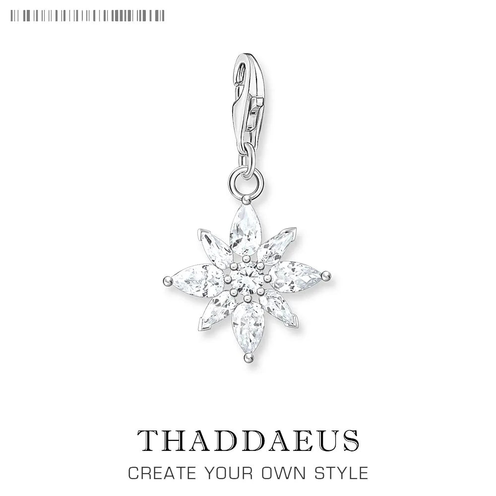 Charm Pendant Feminine Flower Fashion Jewelry For Women Winter 925 Sterling Silver New Romantic Gift Qme Lobster Clasp