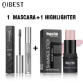 Diamond Glitter Mascara Highlighter Stick Makeup Set Contouring Bronzer For Face Eyelashes Curls Extension Lengthens Eye Lash Qme Set 2 China Mainland