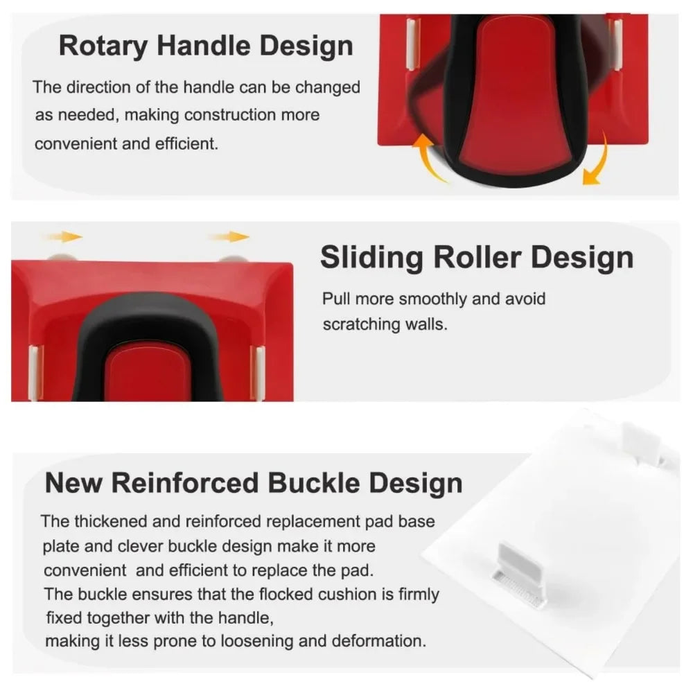 Red Paint Edger Wall Ceiling Corner Painting Brush Color Separator Trimmer Tool Applicator Edge Painting Tools for Wall Painting Qme