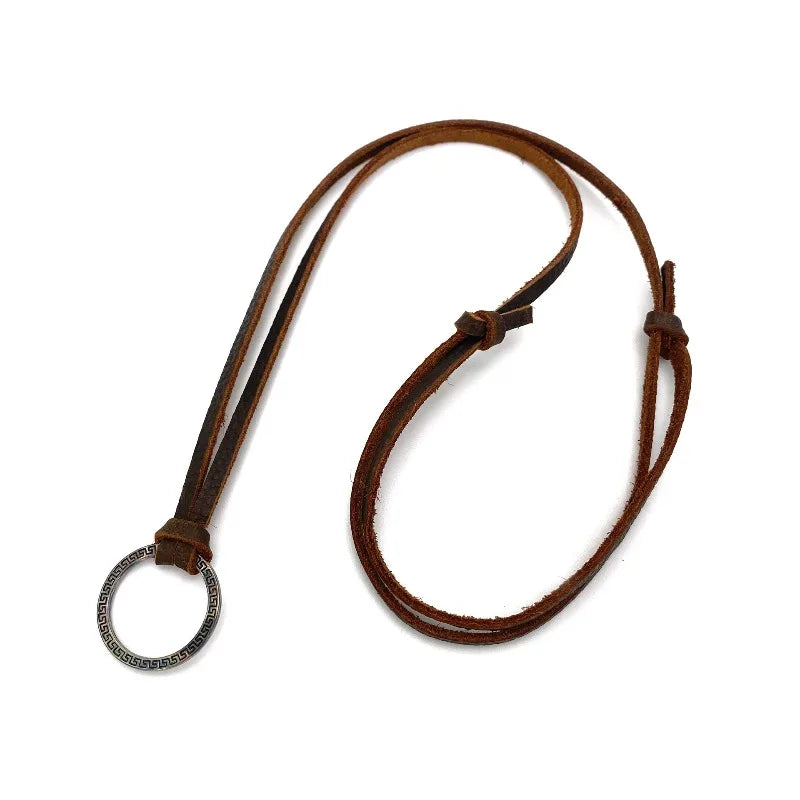 Adjustable Leather Necklace Sunglass Strap Retro Amekaji Design Qme
