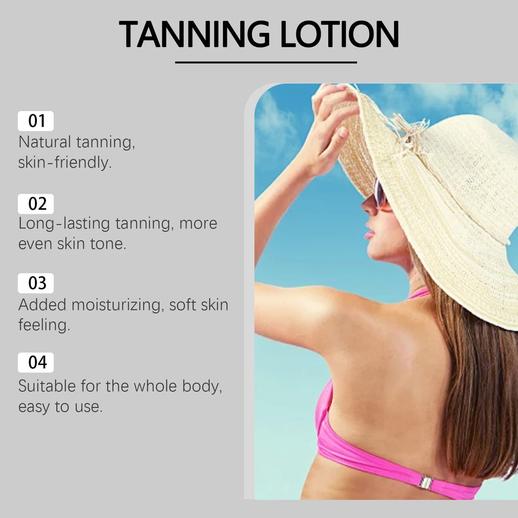 Coconut Tanning Lotion for Natural Bronzed Glow Lightweight Summer Outdoor Darkening Lotion for Even Tan Moisturizing Qme