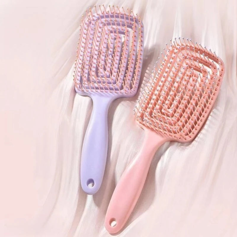 Women's Oil-proof Styling Comb Crown Volumizing Paddle Curved Qme
