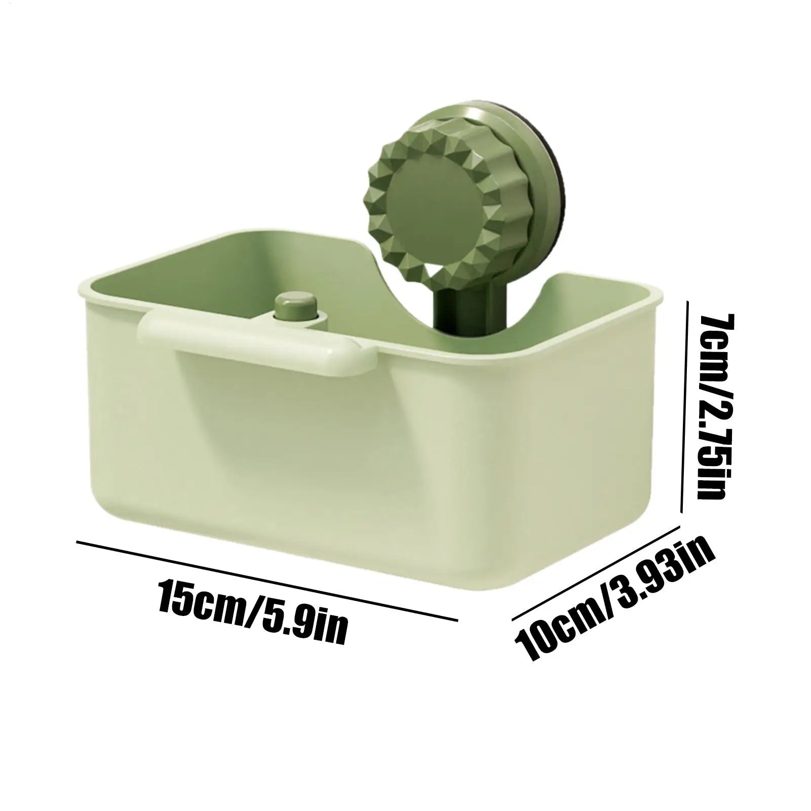 Kitchen Sink Strainer Basket Suction Cup Sponge Rack Vegetable Qme