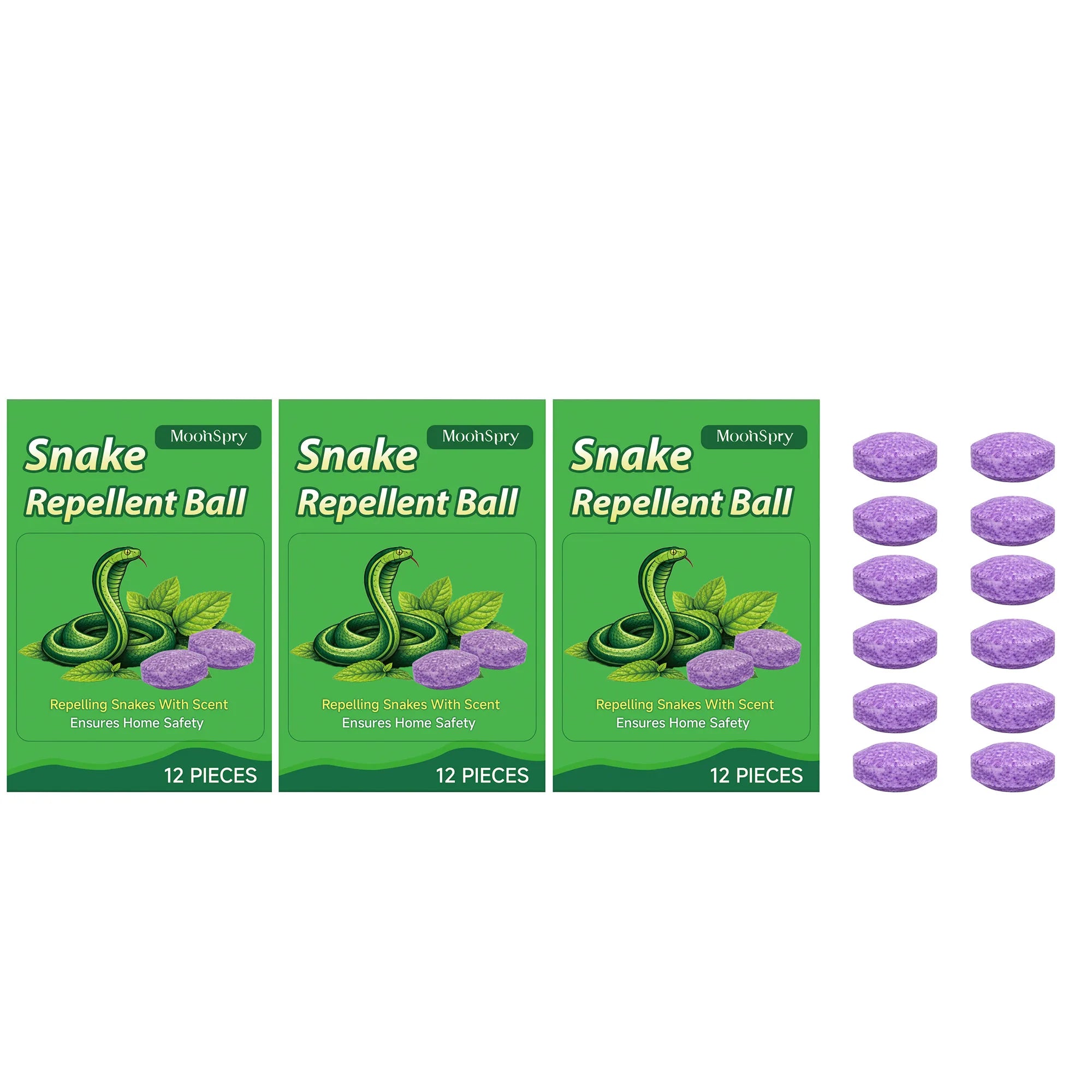Outdoor Snake Repellent Snake Deterrent Set Repelling Snakes Long-Lasting Protection Natural Smell Pet & Kid Safe Pest Deterrent Qme 3 x 12pcs Boxed