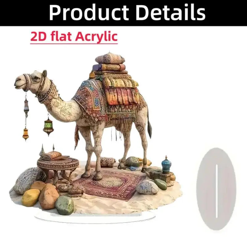 Arabic Architecture Camel Statue Figurine Home Office Desk Ornament Qme A9