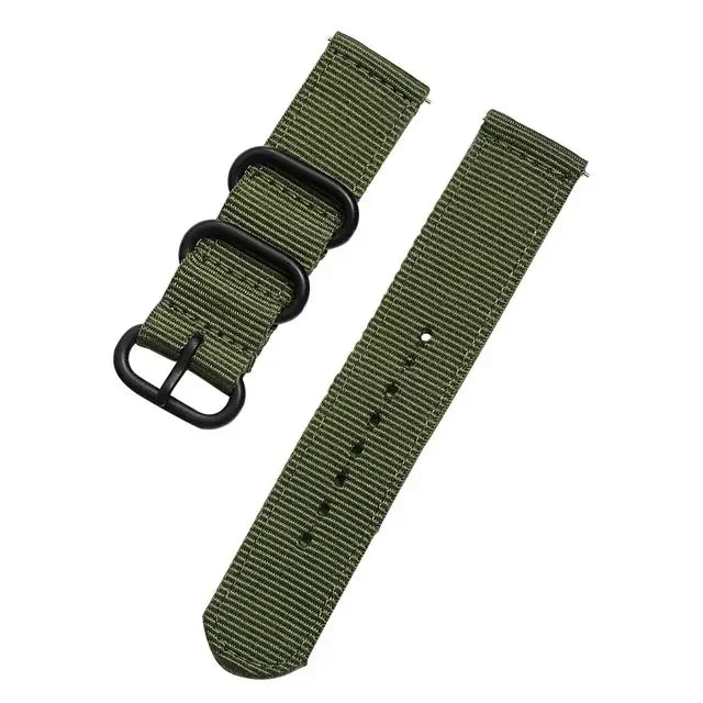 18mm 20mm 22mm 24mm Nylon Fabric Watch Bands Sport Strap For Samsung Galaxy Watch 3 Band Bands Amazfit GTR GTS Huawei GT2 Qme Amy Green 22mm