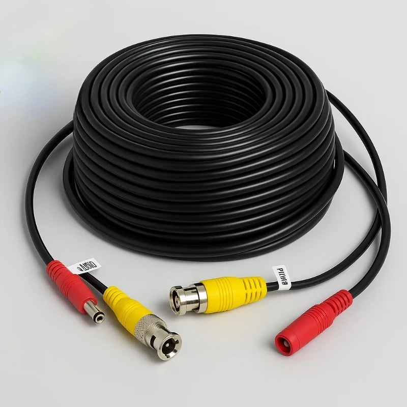 1PCS 5-50m BNC+DC Extension Cable Video Power Integrated Cable BNC Connector Cable Video Power All-in-One Line Qme