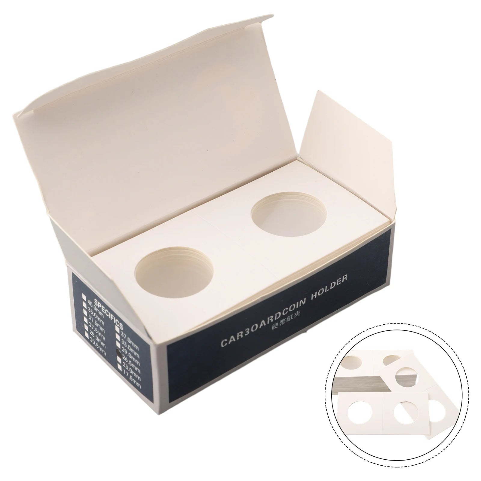Coin Holders Square Cardboard Box Ensures Safe and Convenient Storage for Your Coin Collection 12 Specifications Qme 20.5mm
