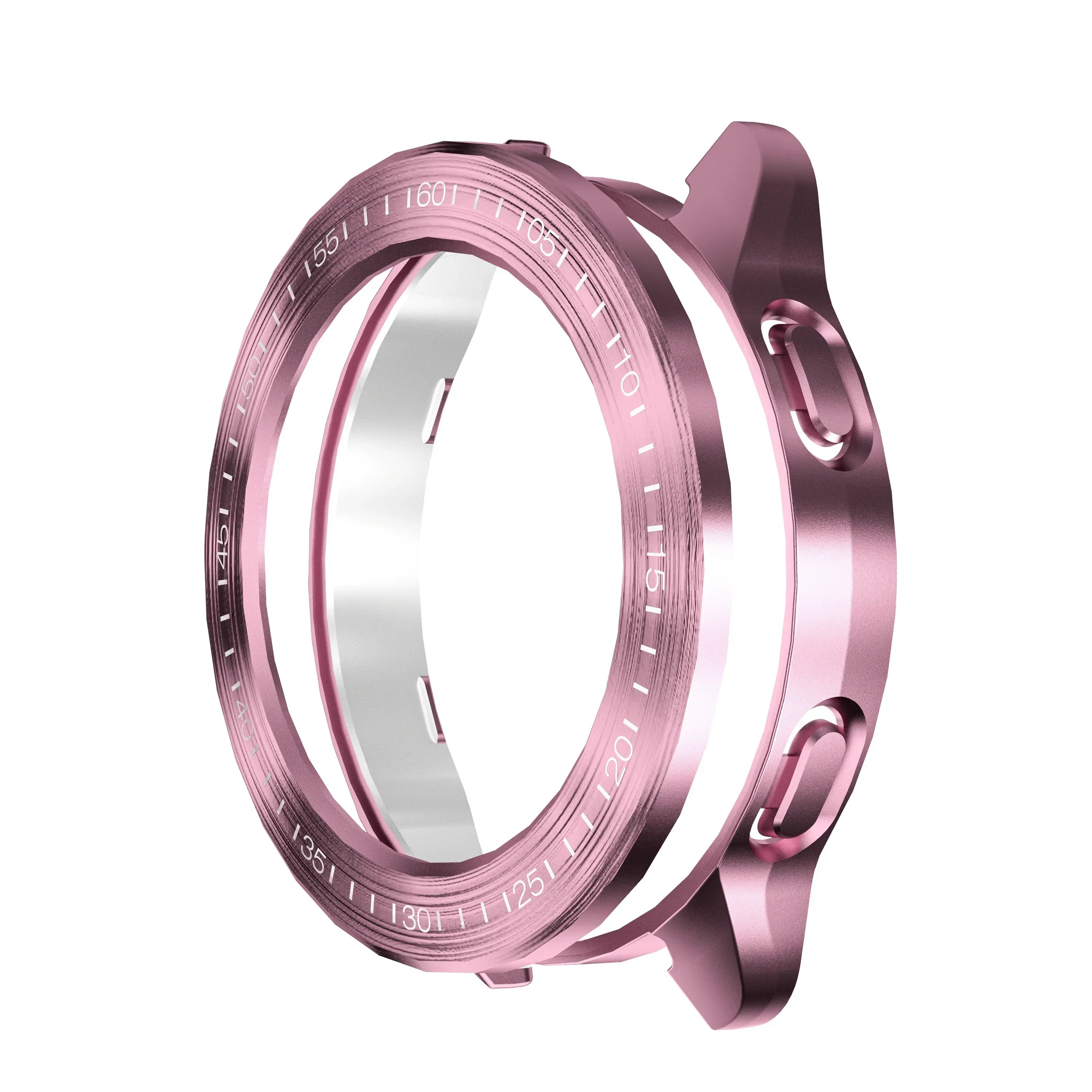 Cover for Xiaomi Mi Watch S3 Case Accessories PC Protector Shell for Mi Watch S3 Electroplated Wire Drawing Hollow Case+bezel Qme Pink-Scale For Xiaomi Watch S3