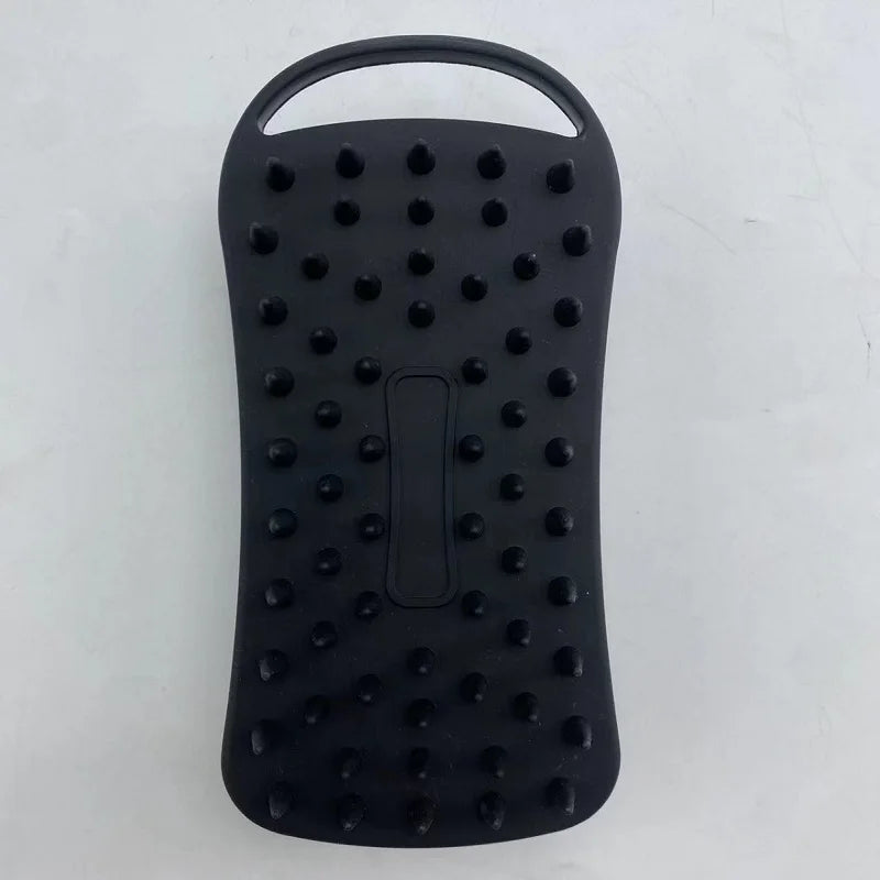Double Sided Silicone Shower Brush 2 In 1 Exfoliating Body Brush Multi-Function Skin Cleaning Silicone Bath Brush Massage Brush Qme black 1 pcs China Mainland