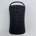 Double Sided Silicone Shower Brush 2 In 1 Exfoliating Body Brush Multi-Function Skin Cleaning Silicone Bath Brush Massage Brush Qme black 1 pcs China Mainland