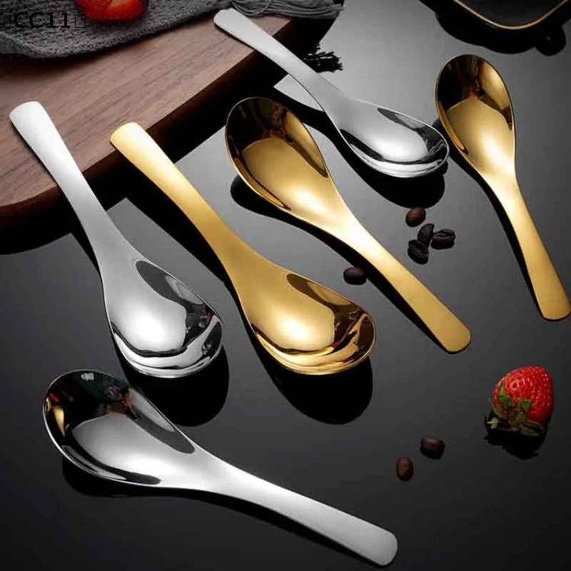 304 Stainless Steel Serving Spoons Rust-resistant Long Handle Easy Qme
