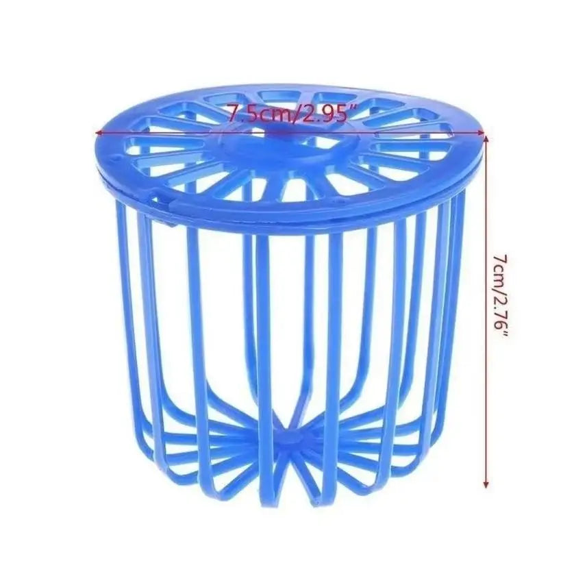 Parrot Feeder Bird Cage Fruit Vegetable Hanging Hollowed Blue Plastic Qme