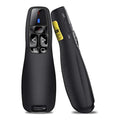Wireless Presenter Presentation Clicker R400 2.4GHz,Remote Control Slide Changer Red Light Pointer for Office Classroom Qme black