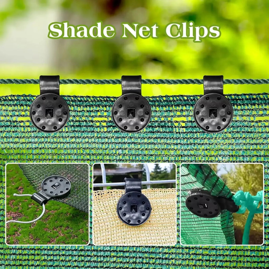 50/100PCS heavy duty lock clip plastic clip greenhouse shade cloth fixing clip tarp clip fence fabric clip garden net Qme