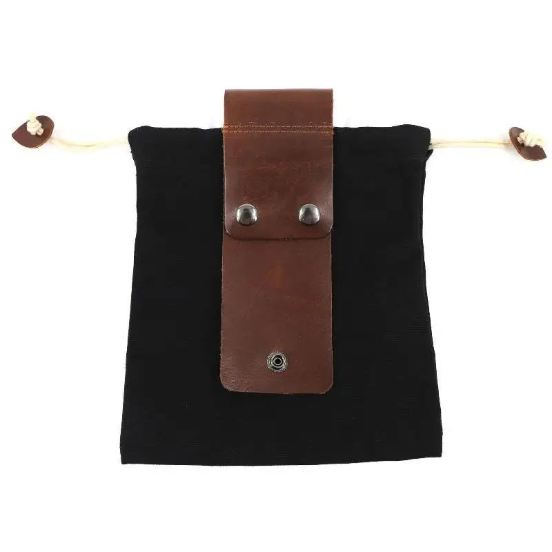 Portable Outdoor Waist Bag PU Leather Foldable Storage Bag Hanging Tool Bag Organizer Bag Qme A4