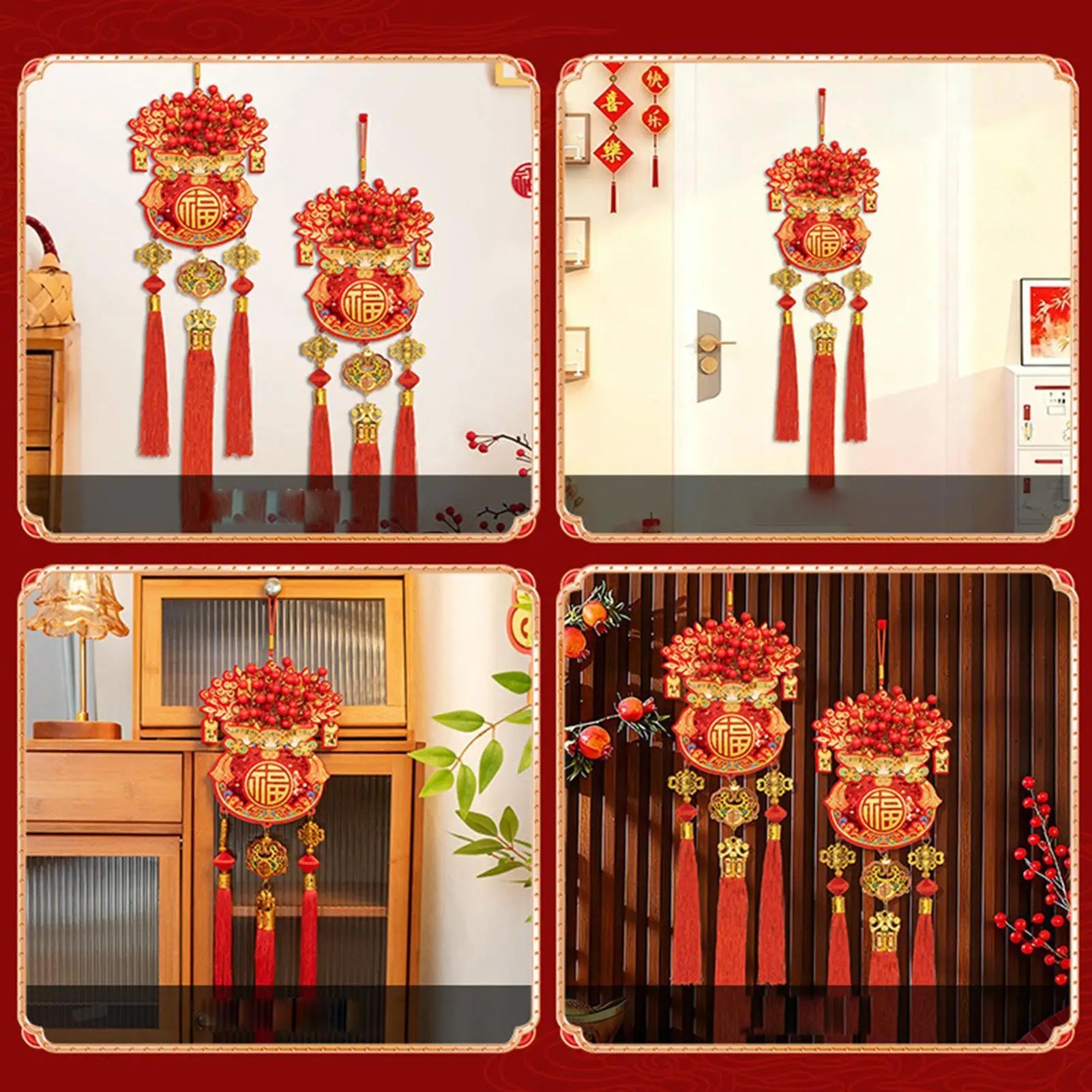 Chinese Decorations 2026 Pendant Tassels Decorative Festive Tree Qme