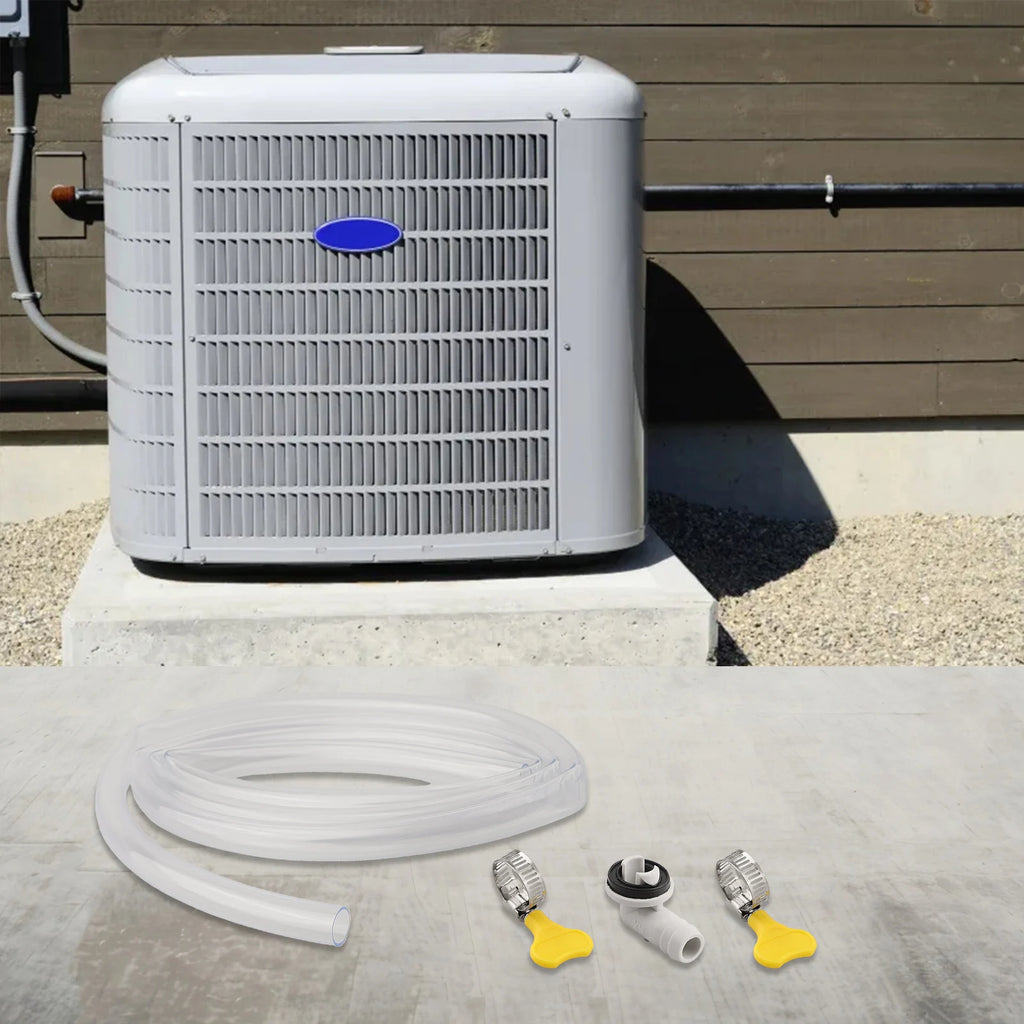 3/6ft Air Conditioner Drain Hose Split Casement Drain Kits Extension Hose Connector Condensate Water Tubes Joint Qme