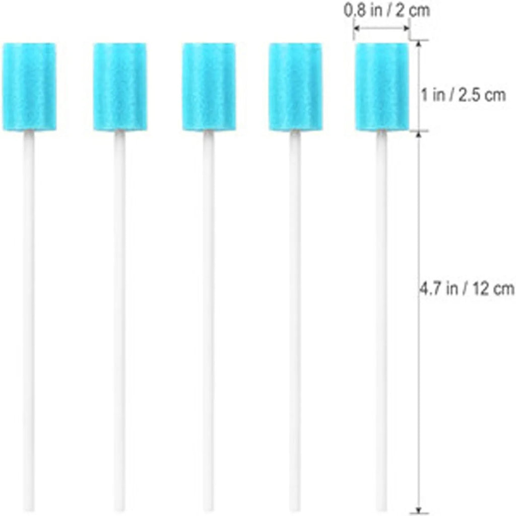 Pack Of 100 Disposable Oral Care Sticks Tooth Cleaning Mouth Swabs With Stick Sponge Head Multiuse Pet Cleaning Tool Qme