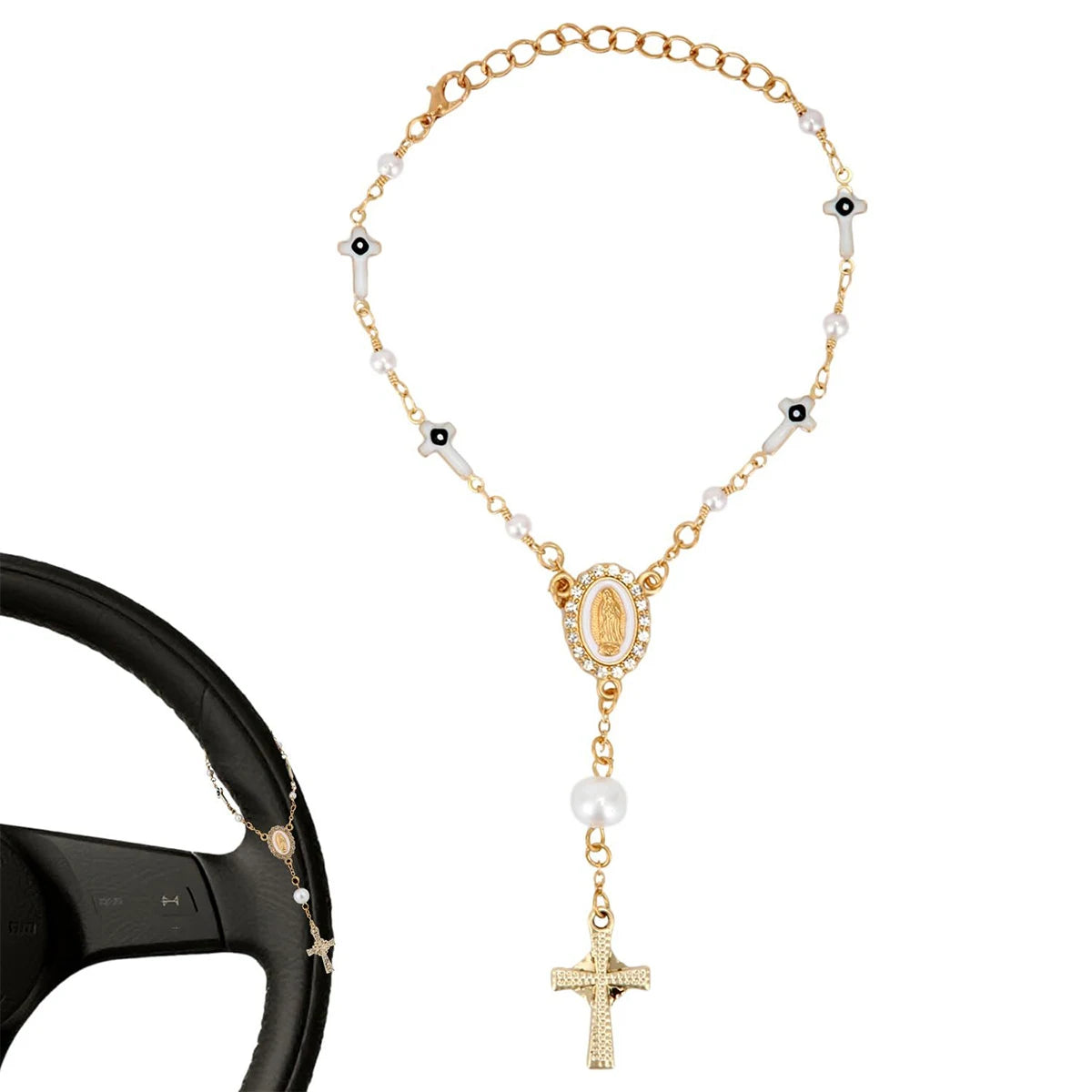 1 Steering Wheel Bead Pendant Car Accessories Unique Fashionable Qme Maria ornament