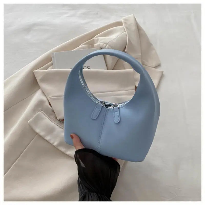 Mini PU Leather Hobo Top Handle Bag With Zipper Closure Multiple Color Choices For Daily Use Shopping Weekend Trips Qme A2