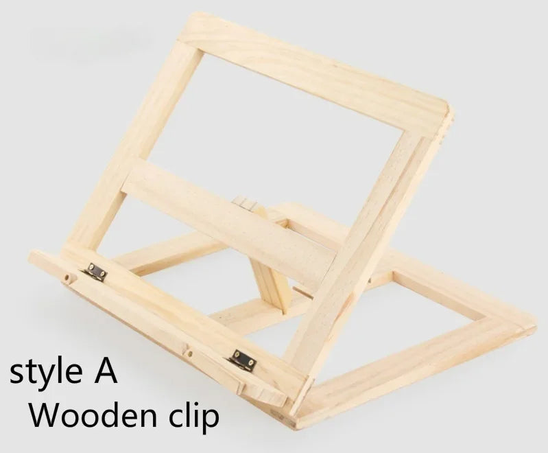 Wood Grain Reading Stand Children's Bookshelf Learning Notebook Support Stand Reading Rack Notebook Artifact Anti-myopia Book Qme Style A
