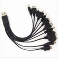 10pcs 10 In 1 Micro USB Multi Charger Usb Cables for Mobile Phones Cord for LG KG90 SAMSUNG Sony Phone Qme 10pcs