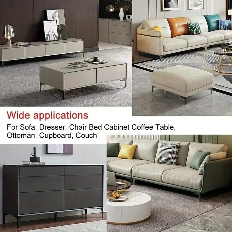 4pcs Modern furniture legs metal gold Black Iron Sofa Feet for Table Bed Chair Desk Dresser Cabinet support Furniture Hardware Qme