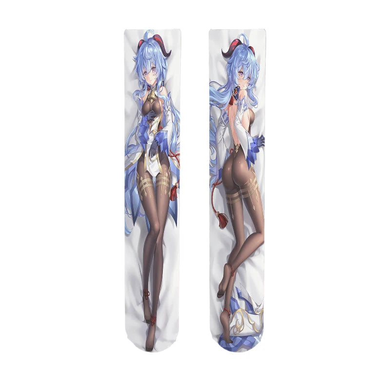 Interesting Japanese Design Women's Stockings Genshin Series Thigh Qme style6 One Size