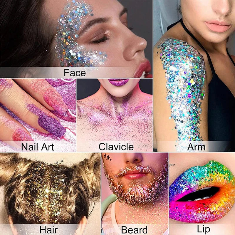 Multi-colored Glitter Waterproof Sweat-resistant Suitable Makeup Qme