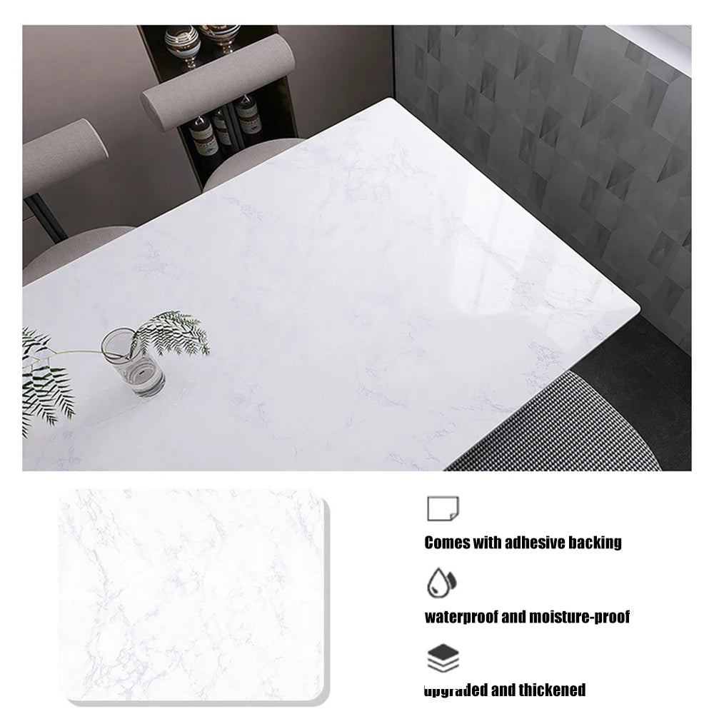 Self Adhesive European Style Marble Pattern Wall Sticker Heat Resistant Moisture Proof Wallpaper for Bedroom Living Room Kitchen Qme 1 40cmX20m
