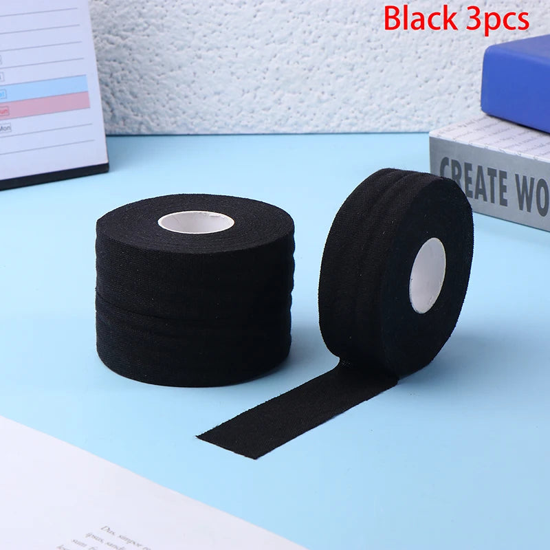 1 Climbing Finger Tape Self-adhesive Elastic Bandage Non-woven Wraps Qme 3 Roll Black